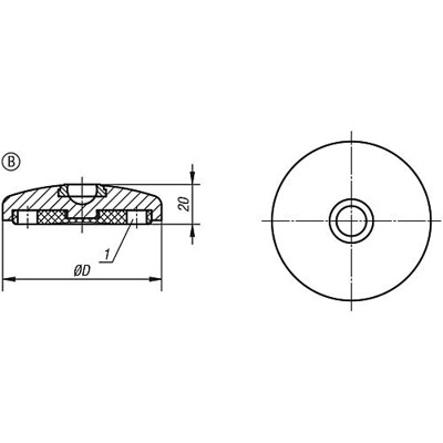 Produktbild von KIPP - TELLER ANTI-SLIP-PLATTE, FORM:B ZINK, D=120