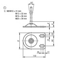 Produktbild von KIPP - TELLER FÜR STELLFÜßE, FORM:C EDELSTAHL, D=80