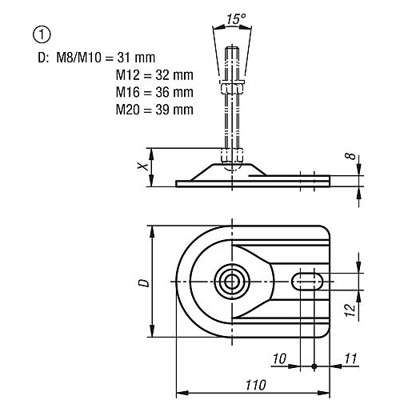 Produktbild von KIPP - TELLER FÜR STELLFÜßE, FORM:D STAHL, D=80