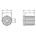 Produktbild von KIPP - GEWINDESTOPFEN FÜR ROHRE FÜR=Ø 50,9X1,5 M16 B=50, THERMOPLAST, KOMP:MESS