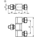 Produktbild von KIPP - SCHARNIER ECKIG MIT BEFESTIGUNGSMUTTER, FORM:A, EDELSTAHL 1.4305, B=49, 