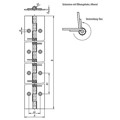 Produktbild von KIPP - FEDERSCHARNIER FEDER ÖFFNEND A=40, B=240, FORM:B MIT BOHRUNG, STAHL VERZ