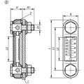 Produktbild von KIPP - ÖLSTANDSANZEIGER FORM:B MIT THERMOMETER 107X31X24,5, L1=76, D1=M12, STAH