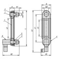 Produktbild von KIPP - ÖLSTANDSANZEIGER M.ELEKTR.TEMPERATURÜBERW. D1=M12 164X42X21 KUNSTSTOFF, 