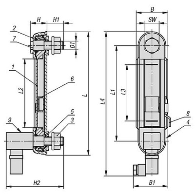 Produktbild von KIPP - ÖLSTANDSANZEIGER ELEKTR.ÖL-U.TEMPERAT.ÜBERW, NORMALLY OPEN, D1=M12 164X4