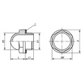 Produktbild von KIPP - ÖLSCHAUGLAS GEWÖLBT OHNE REFLEKTOR, D1=G1/2, D=28, THERMOPLAST