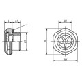 Produktbild von KIPP - ÖLSCHAUGLAS MIT REFLEKTOR, D1=M18X1,5, D=24,5, ALUMINIUM