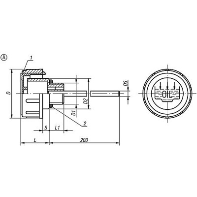 Produktbild von KIPP - ENTLÜFTUNGSSCHRAUBE OHNE LUFTFILTER D1=M20X1,5, FORM:A THERMOPLAST, MIT 