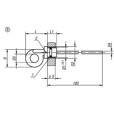 Produktbild von KIPP - ÖLMESSSTAB FORM:B MIT ENTLÜFTUNG, D=32, D1=20, THERMOPLAST, KOMP:ZINK