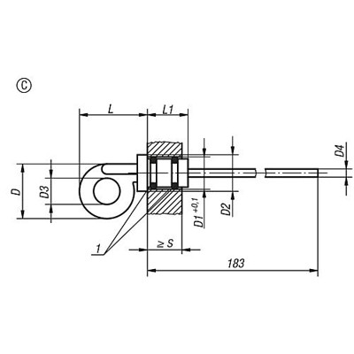 Produktbild von KIPP - ÖLMESSSTAB FORM:C OHNE ENTLÜFTUNG, D=27, D1=12, THERMOPLAST, KOMP:ZINK