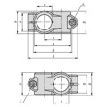 Produktbild von KIPP - ROHRVERBINDER KREUZSTÜCK, FORM:A ALUMINIUM, FÜR RUNDROHRE, KOMP:STAHL, A