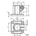 Produktbild von KIPP - ROHRVERBINDER MIT FUß, FÜR RUNDROHRE, G=45, L=32, A=18, THERMOPLAST, KOM
