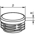 Produktbild von KIPP - VERSCHLUSSSTOPFEN FÜR RUNDROHRE D=40, FORM:A, POLYETHYLEN SCHWARZ