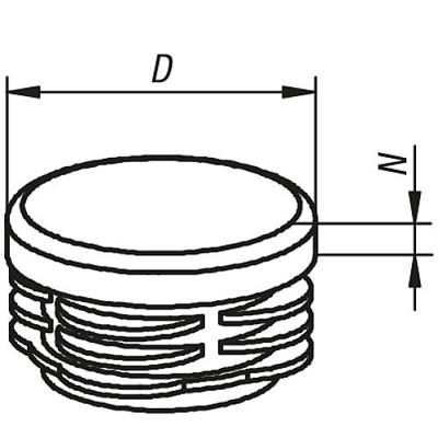 Produktbild von KIPP - VERSCHLUSSSTOPFEN FÜR RUNDROHRE D=40, FORM:A, POLYETHYLEN SCHWARZ