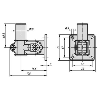 Produktbild von KIPP - MONITORHALTERUNG WANDKONSOLE, THERMOPLAST, KOMP:ALUMINIUM