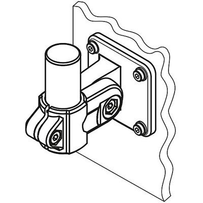 Produktbild von KIPP - MONITORHALTERUNG WANDKONSOLE, THERMOPLAST, KOMP:ALUMINIUM