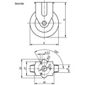 Produktbild von KIPP - BOCKROLLE OHNE FESTSTELLSYSTEM THERMOPLAST, ELEKTRISCH LEITFÄHIG, KOMP:S