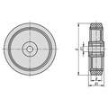 Produktbild von KIPP - VOLLGUMMIRAD OHNE FESTSTELLSYSTEM GUMMI, OHNE GEHÄUSE, D=200, B=35