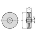 Produktbild von KIPP - POLYAMIDRAD OHNE FESTSTELLSYSTEM POLYAMID, OHNE GEHÄUSE, D=100, B=37