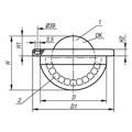 Produktbild von KIPP - KUGELROLLE, FORM:C STAHL, KOMP:EDELSTAHL