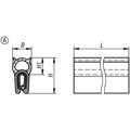 Produktbild von KIPP - KANTENSCHUTZ-DICHTPROFIL 5000X8X15, FORM:A, EPDM SCHWARZ, KOMP:EPDM