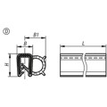 Produktbild von KIPP - KANTENSCHUTZ-DICHTPROFIL 5000X9X13, FORM:D, EPDM SCHWARZ, KOMP:EPDM