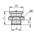 Produktbild von KIPP - FLACHSCHMIERNIPPEL GERADE DIN3404 D=M16X1,5, D1=16, SECHSKANT SW=17, STA