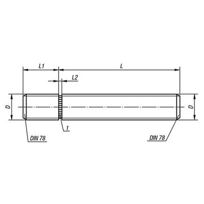 Produktbild von KIPP - GEWINDESTIFT MIT EINSCHRAUBSTOPP D=M16X50, STAHL BLAU-PASSIVIERT