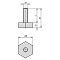 Produktbild von KIPP - STELLFUß SECHSKANT M08X50, SW=25, POLYETHYLEN, KOMP:STAHL