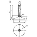 Produktbild von KIPP - STELLFUß MIT INNENSECHSKANT, FORM:C M24X100, D=120, STAHL, KOMP:GUMMI