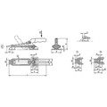 Produktbild von KIPP - BÜGELSPANNER HORIZONTAL, STANDARD MIT GEGENHALTER, F1=7000, STAHL VERZIN