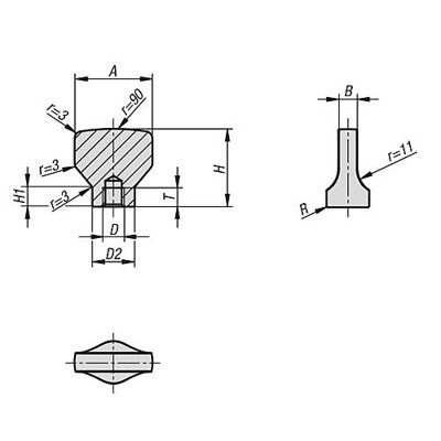 Produktbild von KIPP - FLÜGELMUTTER HYGIENIC USIT® D=M10 10X40, A=40 EDELSTAHL 1.4404, POLIERT