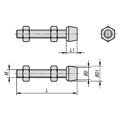 Produktbild von KIPP - ANDRUCKSPINDEL MIT DRUCKSTÜCK, M12, L=100, STAHL, KOMP:NEOPREN