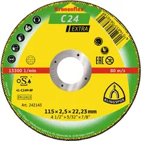 Produktbild von KLINGSPOR - Trennscheibe C 24 EX, 115 x 2,5 x 22,23mm gerade, 1 Stück