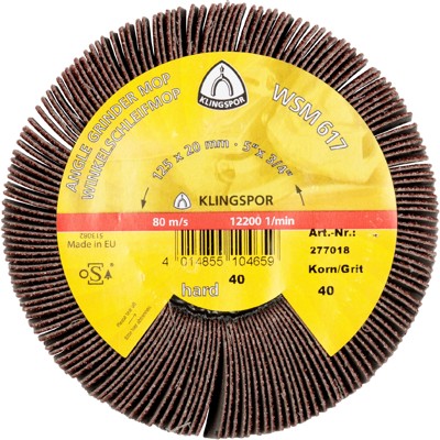 Produktbild von KLINGSPOR - WSM 617 Schleifmopräder LS 309 X, 115 x 20mm Korn 60 Gewinde M 14, 