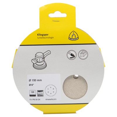 Produktbild von KLINGSPOR - PS 33 CK Scheiben kletthaftend, 150 mm Korn 60 Lochform GLS3, SB-ve
