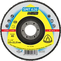 KLINGSPOR Schleifmopteller SMT 626, 125 x 22,23mm Korn 40 gewölbt, 1 Stück Produktbild