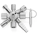 KNIPEX TwinKey®, der universellste aller Schaltschrankschlüssel 92 mm 001101 Produktbild
