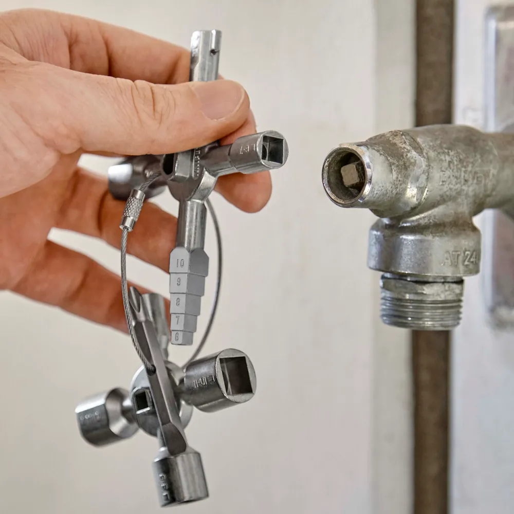 KNIPEX TwinKey®, der universellste aller Schaltschrankschlüssel 92 mm 001101 Produktbild img3 L