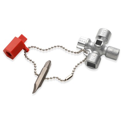 Schaltschrankschlüssel 00 11 02 Kreuzform mit langer Kette mit Bit ZDG 44mm