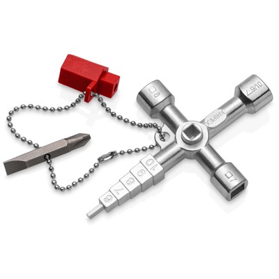 Schaltschrankschlüssel 00 11 04 Kreuzform mit langer Kette mit Bit ZDG 90mm