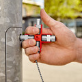 KNIPEX Schaltschrankschlüssel 00 11 06 Kreuzform m.Ket.u.Karabinerhak. ZDG 90mm Produktbild img5 S