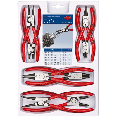 Produktbild von KNIPEX® - Sicherungsringzangen-Set 00 20 04 V01 8-teilig Kunststoffv.