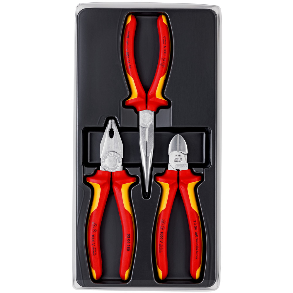 KNIPEX® Zangen-Set 00 20 12 3-teilig Kunststoffverpackung Produktbild img2 L