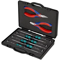 KNIPEX Elektronikzangen-Set mit Werkzeugen für Arbeiten an elektronischen Bauteilen Produktbild