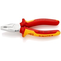 Produktbild von KNIPEX® - Kombizange 01 06 160 verchromt Mehrkomponenten VDE isoliert 160mm