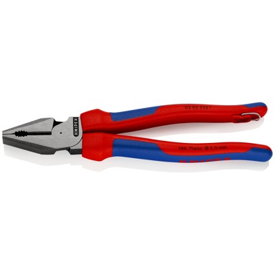 Produktbild von KNIPEX® - Kraft-Kombizange 02 02 225 T poliert Mehrkomponenten mit Öse 225mm