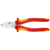 Produktbild von KNIPEX® - Kraft-Kombizange 02 06 180 verchromt Mehrkomponenten VDE isoliert 180