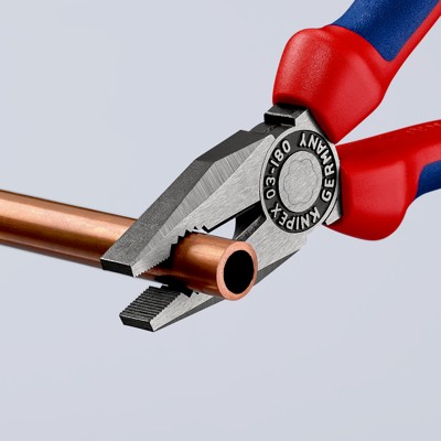 Produktbild von KNIPEX® - Kombizange 03 02 180 poliert Mehrkomponenten 180mm