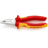 Produktbild von KNIPEX® - Kombizange 03 06 180 verchromt Mehrkomponenten VDE isoliert 180mm